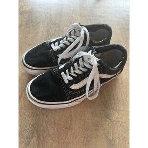 VANS Off the Wall Mens 5.5 US Womens 7 Black Suede Skateboarding Sneakers SHOES